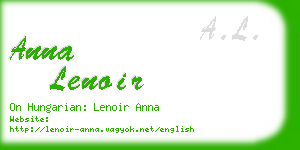 anna lenoir business card
